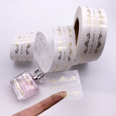 Nhãn dán trong suốt bằng giấy bạc SGS, Nhãn chai mỹ phẩm chống tia cực tím