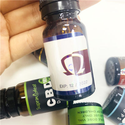 Nhãn chai 3x6,2cm 30ml, Nhãn chai nhựa Vinyl có thể tái chế ISO