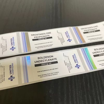 ISO9001 PMS Màu 26mm Nhãn chai 30ml có in lá bạc