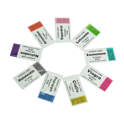 Keo dán mạnh 25x60mm Hologram 10ml Nhãn lọ cho Primobolan 100mg / Ml