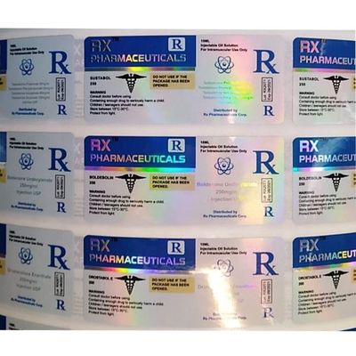 Nhãn chai dược phẩm màu Pantone chịu nhiệt để tiêm steroid