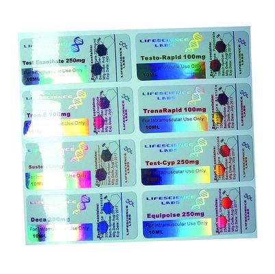 Nhãn chai thuốc OEM, Hình dán ba chiều bảo mật giấy 80gsm