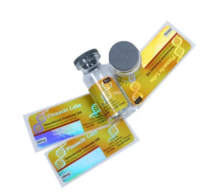 OEM Glossy Lamination 10ml Nhãn Lọ ba chiều Bảo mật cho y học