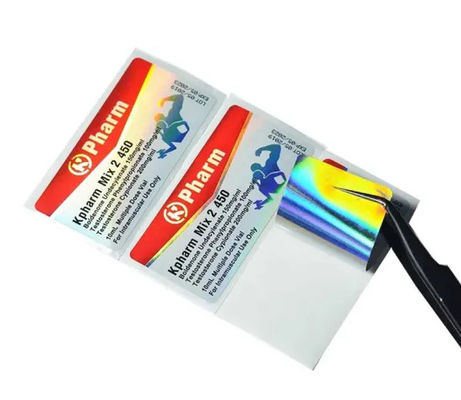 OEM Glossy Lamination 10ml Nhãn Lọ ba chiều Bảo mật cho y học