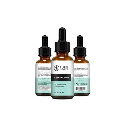 Nhãn lọ thủy tinh bằng giấy Vinyl, Nhãn chai Cbd in offset