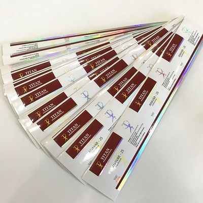 Keo dán tự dính màu đỏ Chai lọ có chiều rộng 75mm Nhãn chống dầu Hình chữ nhật