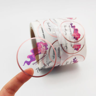 Miếng dán Vinyl PVC trong suốt chống tia cực tím OEM với dập lá vàng hồng