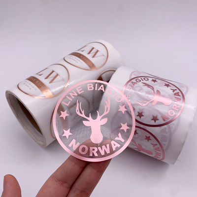 Miếng dán Vinyl PVC trong suốt chống tia cực tím OEM với dập lá vàng hồng
