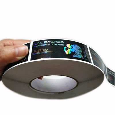 Nhãn lọ thuốc PET trong suốt, Nhãn bảo mật ba chiều không thấm nước