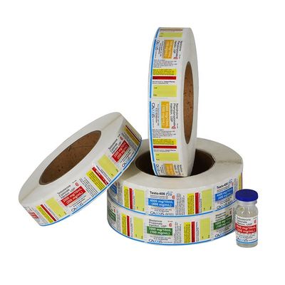 Nhãn chai thuốc 25 * 60mm Độ dày 0,06mm với màu cầu vồng
