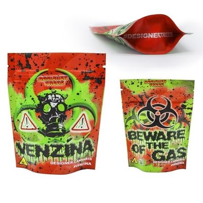 Túi nhôm bạc Ziplock màu Pantone, Túi chống mùi Canabis Mylar