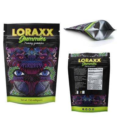 Túi nhôm bạc Ziplock màu Pantone, Túi chống mùi Canabis Mylar