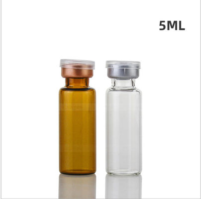 Lọ thủy tinh y học chiều cao 49mm, Chai thủy tinh màu hổ phách 5ml chống dễ vỡ