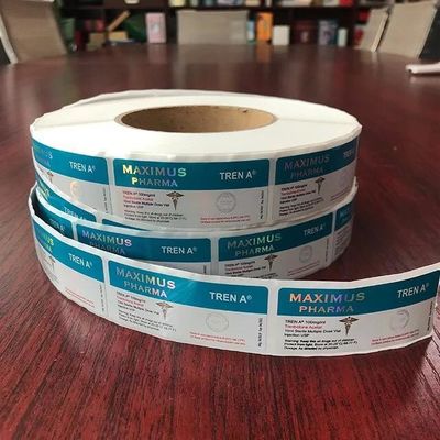 In ấn nhiều màu sắc tùy chỉnh Hologram vô trùng Lọ giấy laser 3x6 Cm Nhãn bằng cuộn để sử dụng lọ tiêm 10ml