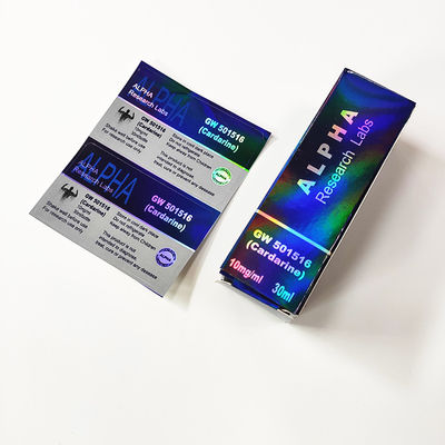 In ấn nhiều màu sắc tùy chỉnh Hologram vô trùng Lọ giấy laser 3x6 Cm Nhãn bằng cuộn để sử dụng lọ tiêm 10ml